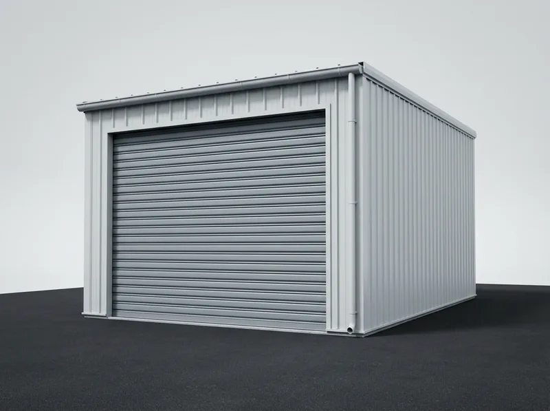 Drive-up storage unit render