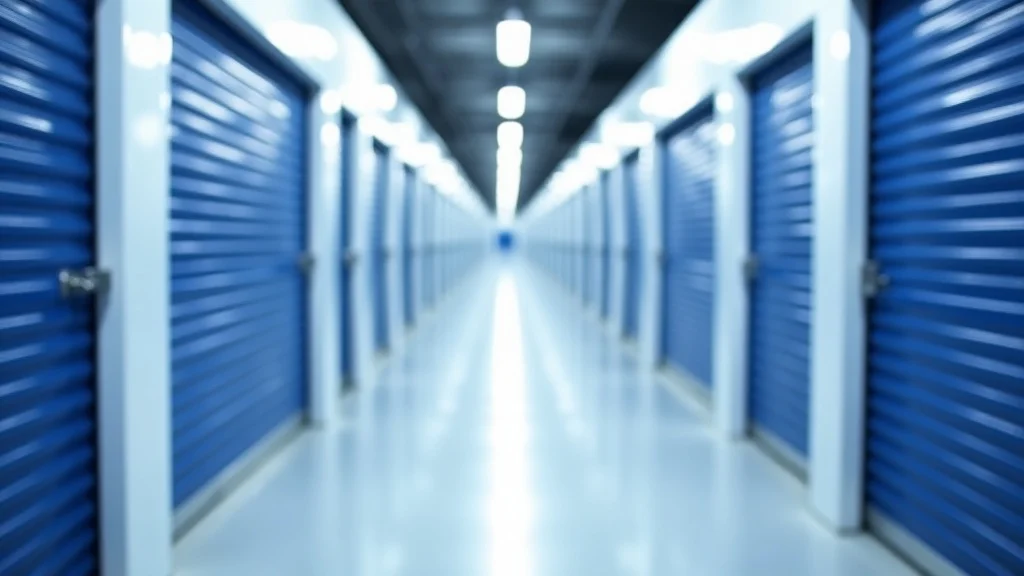 Modern self-storage facility corridor