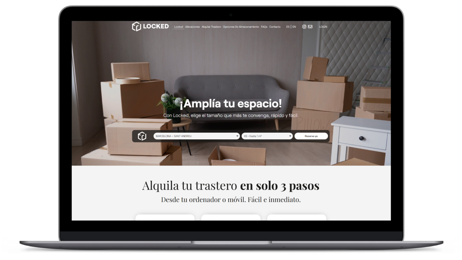 Trasteros Locked Barcelona self-storage website