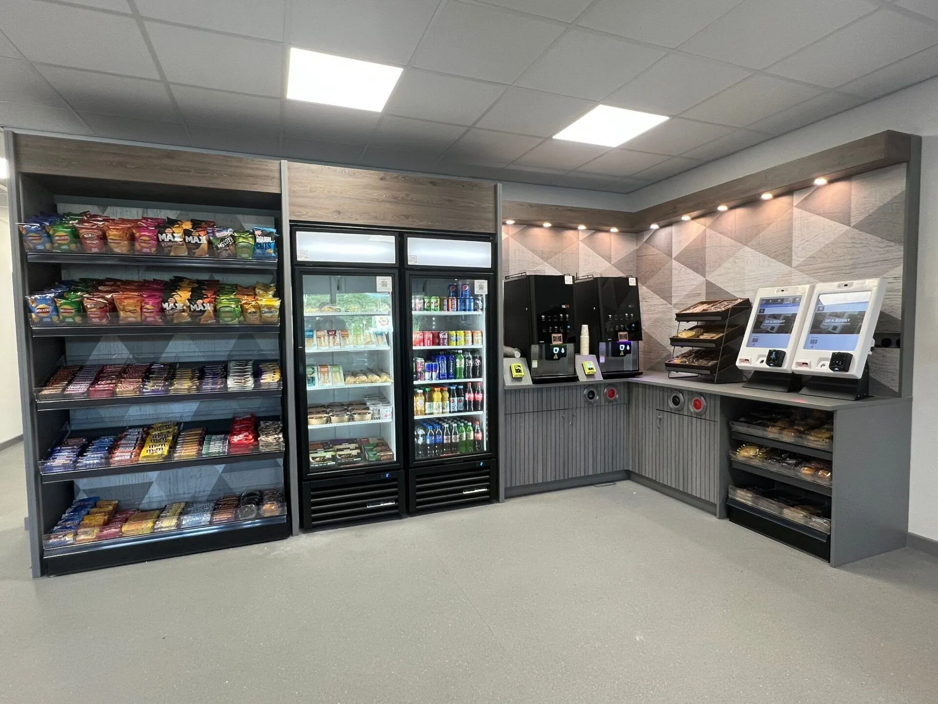 Connect Vending break-out zone with coffee machines and self-checkout kiosks