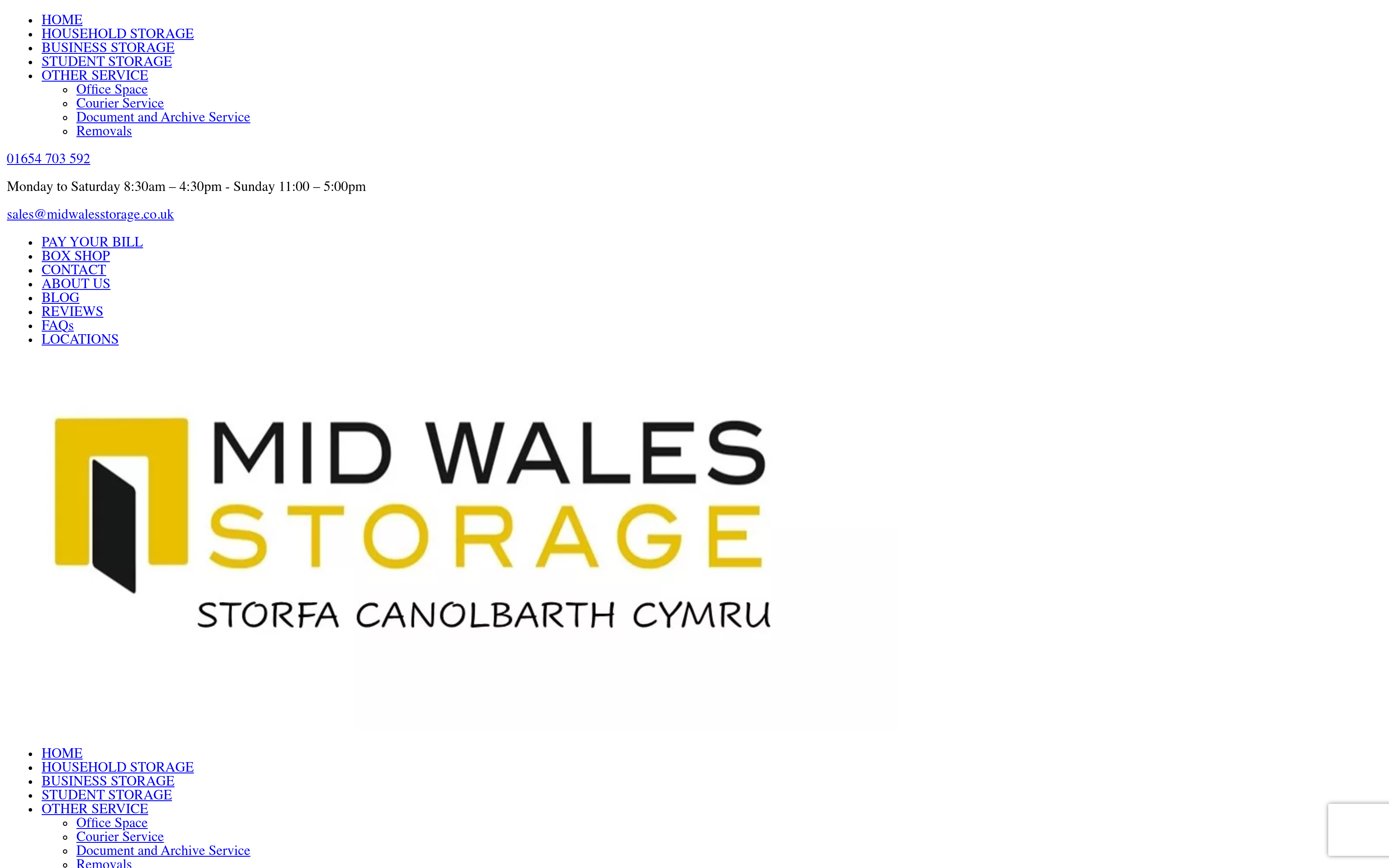 Previous Mid Wales Storage website